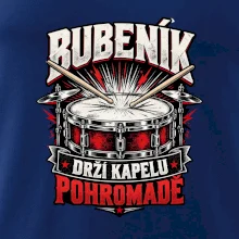 Bubeník drží kapelu pohromadě - červený rockový buben