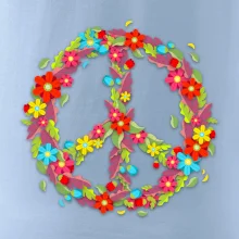 Peace symbol červené květiny