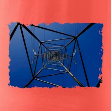 Stožár vysokého napětí zespodu