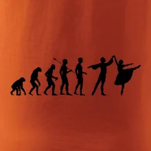 Evoluce tanec - muž a žena se sukní