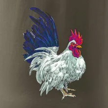 Kohout kreslený bílý