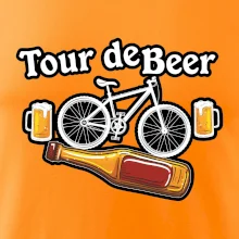 Tour de beer - kolo - pivo a nápis na zádech