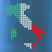 Itálie obrys vlajka