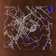 Kopřivnice - Mapa s vodními toky