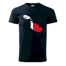 Mapa Malta s vlajkou