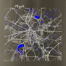 Plzeň mapa s vodními toky