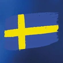 Švédsko vlajka štětkou