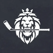 Lev s hokejkou v tlamě