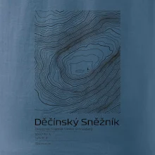 Děčínský Sněžník - vrstevnice v obdélníku