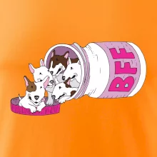 Bullterrier Friends Forever růžové (Pecka design)