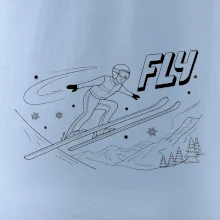 Skokan na lyžích černý obrázek FLY