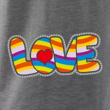 Love nápis duhový
