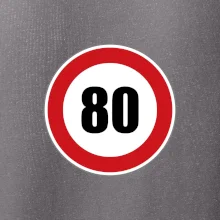 Dopravní značka - omezení rychlosti 80