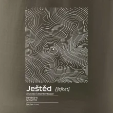 Ještěd - vrstevnice v obdélníku