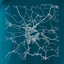 Černobílá mapa  Jindřichův Hradec (37701)