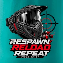 Paintballová maska respawn reload repeat