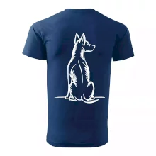 Pes kreslený zezadu