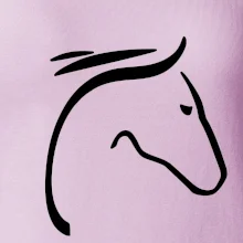 Kůň - hlava silueta