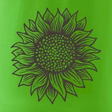 Slunečnice kreslená černobílá