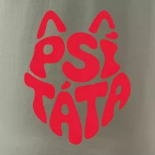 Psí táta nápis v hlavě