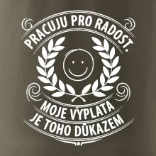 Pracuju pro radost. moje výplata je toho důkazem