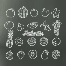 Frutarián ovoce ve čtverci