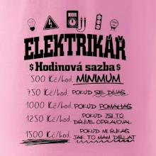 Elektrikář hodinová sazba
