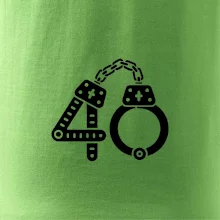 Narozeninové tričko pro policajta - pouta 40