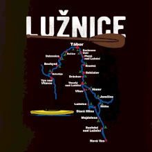 Mapa řeky Lužnice