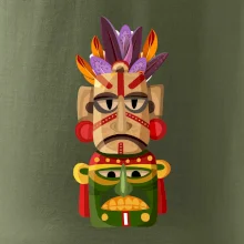 Mayové maska s peřím