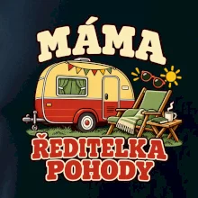 Máma ředitelka pohody rodinné kempování s karavanem