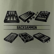 Backgammon černý set