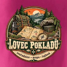 Lovec pokladů vintage horský odznak