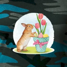 Velikonoční zajíček tulipány