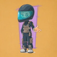 Vesmírný voják fialový