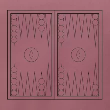 Backgammon černobílý