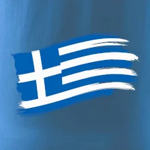Řecko vlajka - štětkou