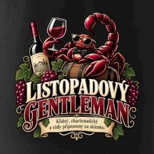 Listopadový gentleman se sklenkou červeného vína