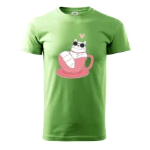 Hustá kočka v hrníčku