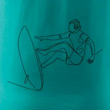 Surfař na vlně jedním tahem