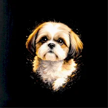 Obrázek polotón Shih-tzu