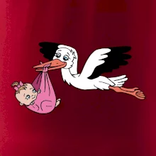 Čáp a miminko - holka (Hana-creative)