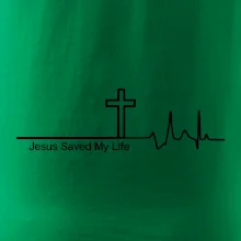 Jesus Saved My Life kříž ekg