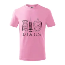 D I A life - kreslený insulin injekce a glukometr