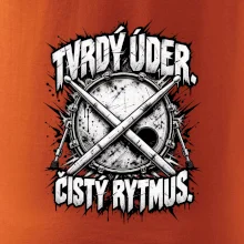 Tvrdý úder čistý rytmus - černobílé zkřížené paličky