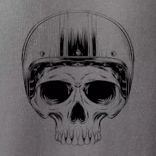 Motorkář lebka s kulatou hlavou