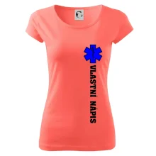 Hvězda života - vlastní nápis vpředu a vzadu