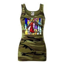 Vitráž - Ježíš a kříž