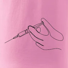 Ruka a injekce jedním tahem