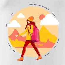 Barevný párový motiv na hory